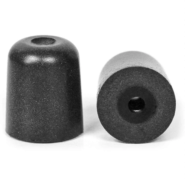 Alt view image 2 of 6 - Trilogy Foam Ear Protection Eartips (5 Pair Pack, Medium, Black) | Compatible with ISOtunes PRO, Xtra and WIRED earbuds, 5 pairs, medium size, black foam replacement eartips