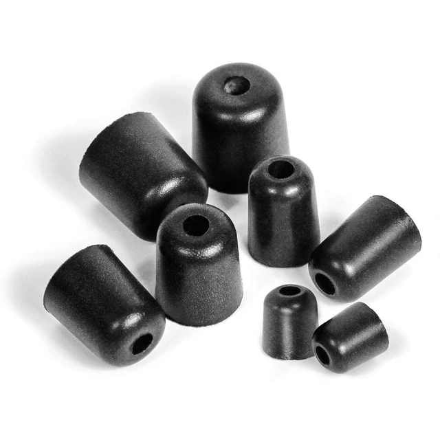 Alt view image 4 of 6 - Trilogy Foam Ear Protection Eartips (5 Pair Pack, Medium, Black) | Compatible with ISOtunes PRO, Xtra and WIRED earbuds, 5 pairs, medium size, black foam replacement eartips