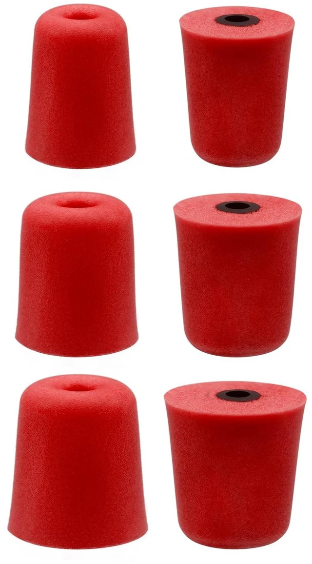 Main image of Foam Replacement Ear Tips for Walker's, Westone, Shure, Plugfones | Earbuds Tips Compatible with Etymotic, Elgin, ISOtunes PRO Earbuds, IEM ear tips,Comfort Fit, 3Pairs (Assorted -S/M/L) Red