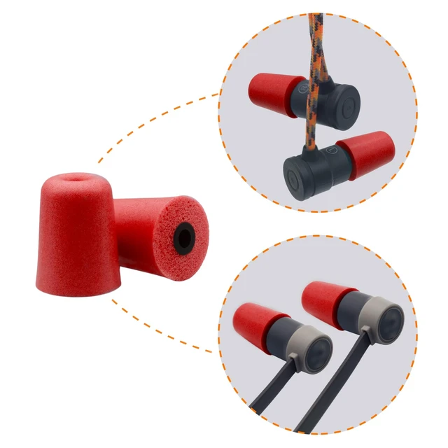Alt view image 2 of 6 - Foam Replacement Ear Tips for Walker's, Westone, Shure, Plugfones | Earbuds Tips Compatible with Etymotic, Elgin, ISOtunes PRO Earbuds, IEM ear tips,Comfort Fit, 3Pairs (Assorted -S/M/L) Red