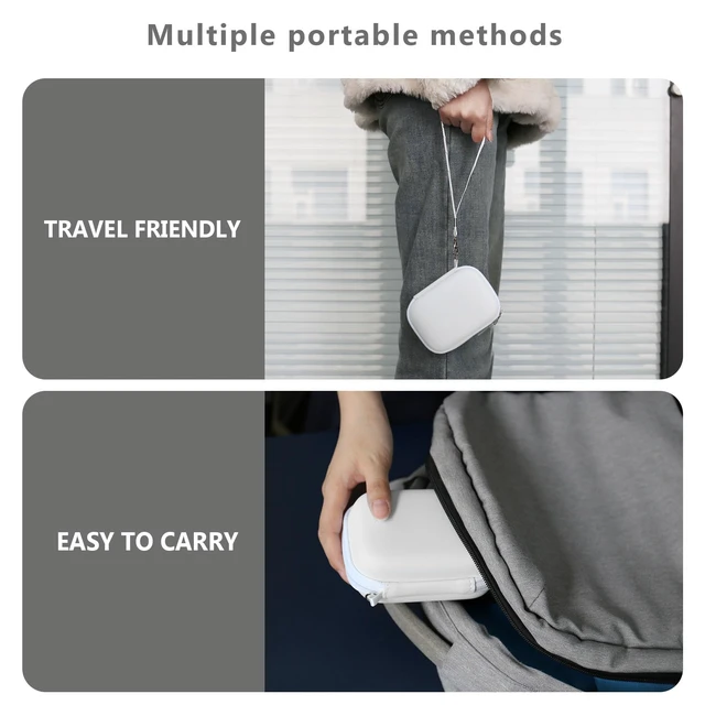 Alt view image 6 of 7 - Computer Memory Card Readers Organizer Case Compatible with SD Card Reader, USB C SD Card Reader, TF Card, Micro SD Card, Portable Memory Card Accessories Storage Bag Travel Case, White