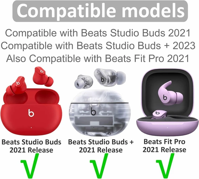 Alt view image 2 of 7 - Replacement Memory Foam Compatible with Beats Solo Buds/Fit Pro/Studio Buds + Ear Tips, 6 Pairs S/M/L Cancel Noise Fit in Case Comfortable No Silicone Pain for Beat Studio Buds - Foam Black