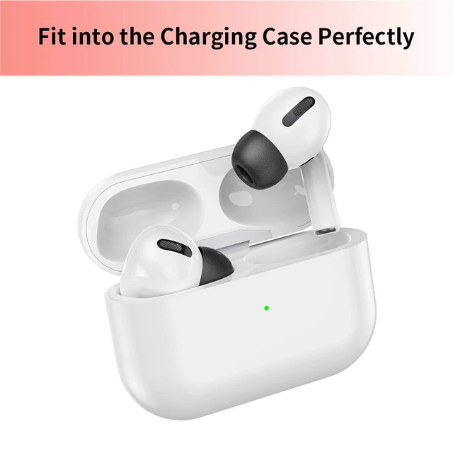 Alt view image 7 of 7 - Memory Foam Ear Tips for AirPods Pro 1st & 2nd Gen, 3 Pairs, Assorted S/M/L, Secure Fit, Black