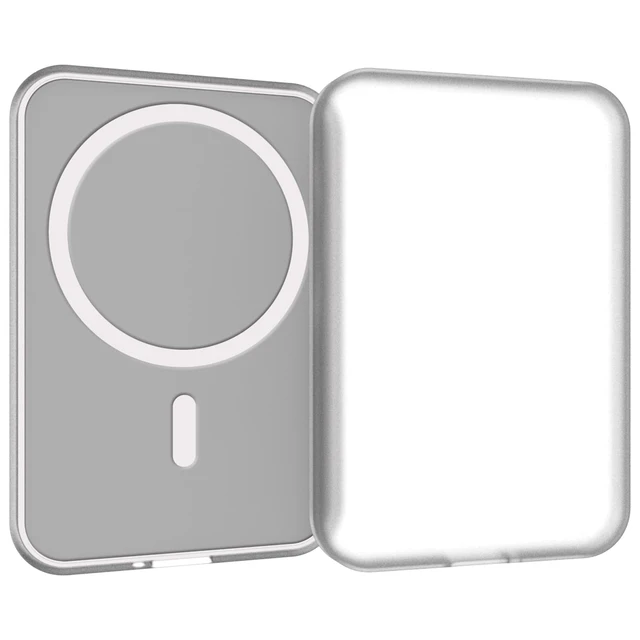 Alt view image 3 of 7 - Clear Case Compatible with Magsafe Battery Pack, Slim Design Matte TPU Rubber Soft Skin Silicone Protective Cover for Magsafe Battery Pack - 2 Pack (Black+Clear)