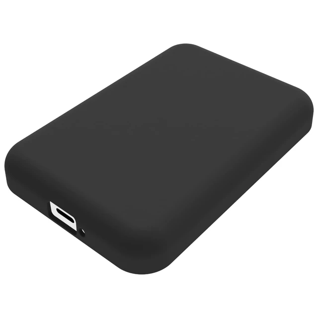 Alt view image 6 of 7 - Clear Case Compatible with Magsafe Battery Pack, Slim Design Matte TPU Rubber Soft Skin Silicone Protective Cover for Magsafe Battery Pack - 2 Pack (Black+Clear)