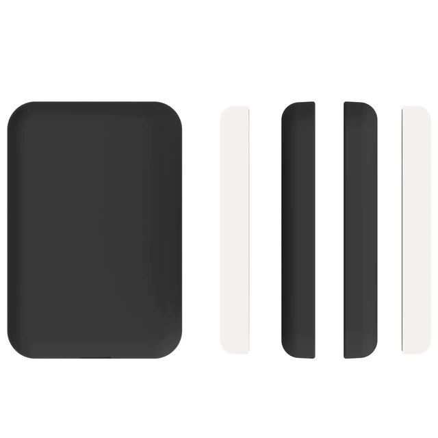 Alt view image 4 of 7 - Clear Case Compatible with Magsafe Battery Pack, Slim Design Matte TPU Rubber Soft Skin Silicone Protective Cover for Magsafe Battery Pack - 2 Pack (Black+Clear)