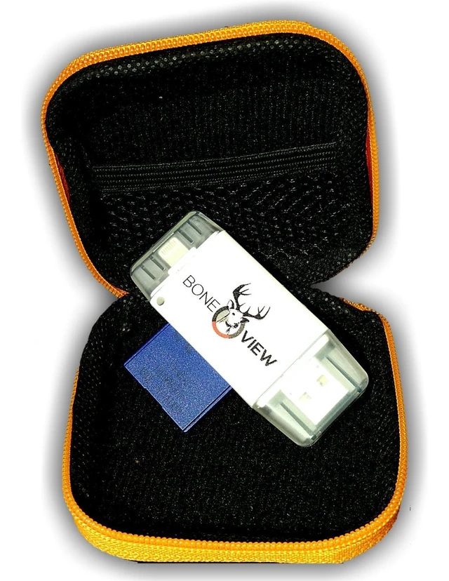 Alt view image 2 of 3 - Protective Storage Case, Pocket Size Weather Resistant Shell and Zipper to Safely Store Your Deer Hunting and Scouting Accessories (Orange)