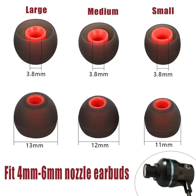 Alt view image 4 of 6 - Silicone Replacement Earbuds Tips & Sports Earhook Earbuds Accessories | 3 Pairs L/M/S, Ear Fins & Stabilizers, Anti-Slip, Secure Fit, Noise Isolating, Universal for In-Ear Earphones