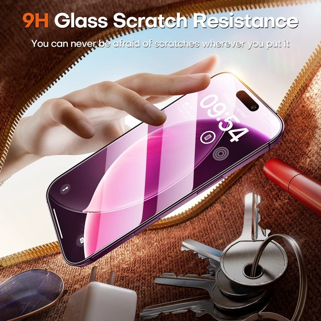 Alt view image 5 of 7 - iPhone 18 Pro Screen Protector, Easy Installation | Bubble-Free, 9H+ Tempered Glass, 8FT Military Grade Shatterproof, Anti-Scratch, Case Friendly HD Clear 6.3" 2 Pack