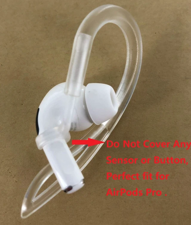 Alt view image 2 of 4 - AirPods Pro Ear Hooks Anti-Slip Anti-Drop EarhooksNot Fit in The Charging Case Compatible with AirPods Pro, Clear