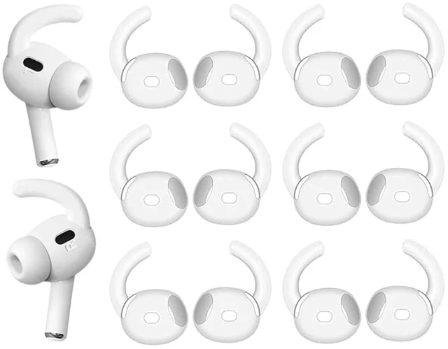 Main image of Sport Earhook Compatible with AirPods Pro 3 3rd Gen 2025 New, 6 Pairs Silicone Earbuds Hook Replacement Anti Slip Anti Lost Earbuds Hooks, Compatible with AirPods Pro 3 6 Pairs White