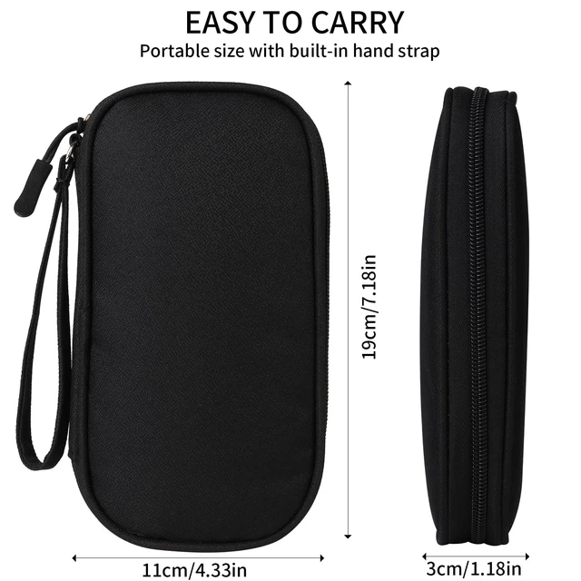 Alt view image 2 of 6 - Universal Cable Organizer - Electronics Accessories Bag for Charger, Phone, Memory Cards & Travel Gadgets (Black)