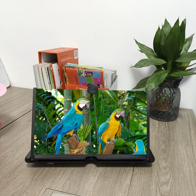 Alt view image 6 of 6 - 12"Screen Magnifier Amplifier,3D HD Mobile Phone Magnifier Projector Screen for Movies,Videos,and Gaming.Foldable Mobile Phone Holder with Screen Magnifier,Supports All Smartphones,A Smart GiftBlack)