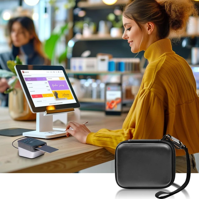 Alt view image 6 of 7 - Tap-to-Pay Card Reader Case for Shopify Tap & Chip Reader | Hard Case, Secure Storage for Card Reader and Charging Cable, Compact for Pop-up Shops and Travel, Case Only