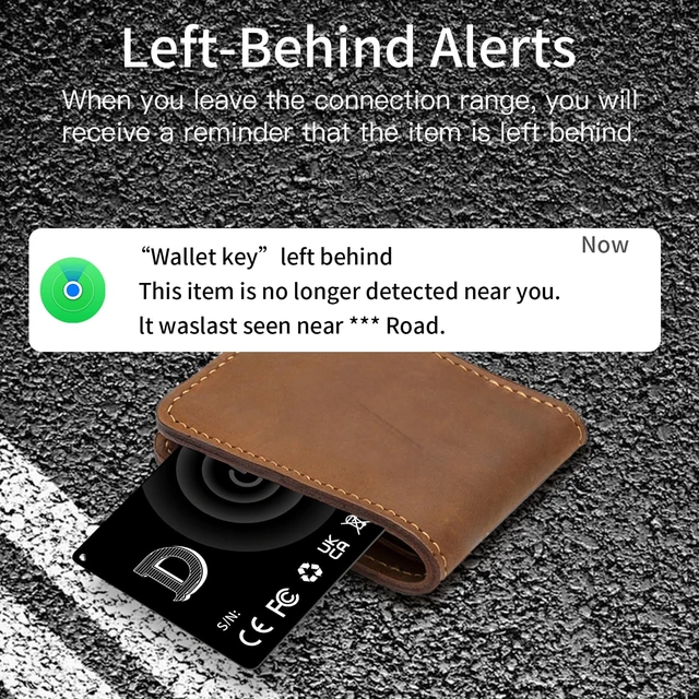 Alt view image 3 of 7 - Slim Wallet Tracker Smart Card, Ultra Thin Air Tracker Tag Work with Apple Find My(iOS Only) Rechargeable Tracker Wireless Charging IP68 Waterproof Card Tracker for Wallet,Luggage Tag,Bags