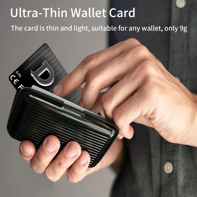 Alt view image 4 of 7 - Slim Wallet Tracker Smart Card, Ultra Thin Air Tracker Tag Work with Apple Find My(iOS Only) Rechargeable Tracker Wireless Charging IP68 Waterproof Card Tracker for Wallet,Luggage Tag,Bags