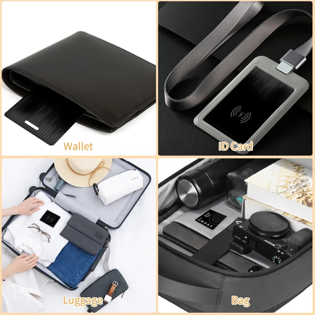 Alt view image 7 of 7 - Slim Wallet Tracker Smart Card, Ultra Thin Air Tracker Tag Work with Apple Find My(iOS Only) Rechargeable Tracker Wireless Charging IP68 Waterproof Card Tracker for Wallet,Luggage Tag,Bags