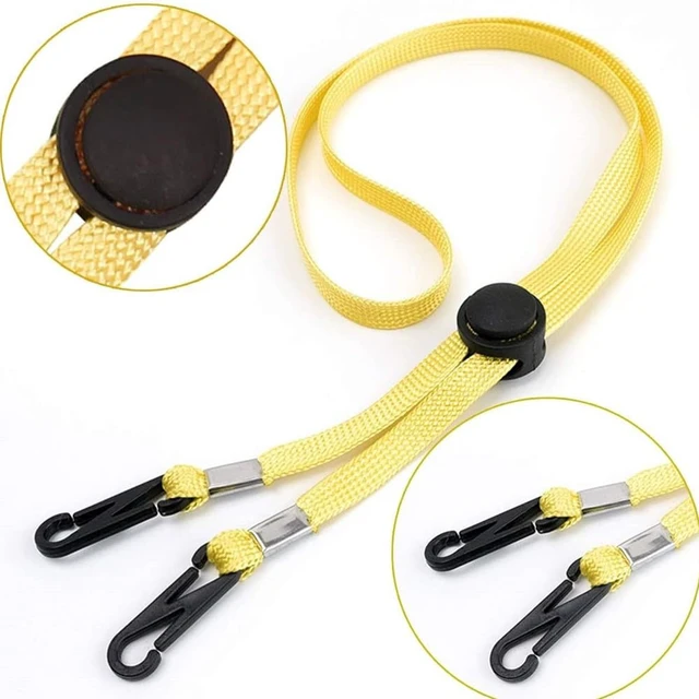 Alt view image 3 of 3 - 5 Pcs Multicolored Adjustable Hat Strap Clips Elastic Hats Removable Chin Cord, Windproof Hat Anti-Lost Cap Strap Clips for Golfing Boating Fishing Hat Outdoor, Fishing Hats (5 Colors)