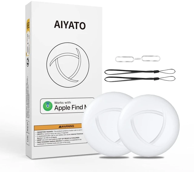 Main image of 2 Pack Smart Bluetooth Tracker Key Finder Work with Apple Find My Item Locator Trakcer Tag Tracking Device for Keys,Wallet,Luggage,Pets and Bag iOS Compatible Only