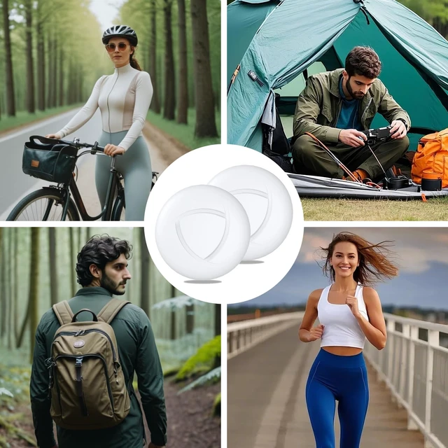 Alt view image 6 of 7 - 2 Pack Smart Bluetooth Tracker Key Finder Work with Apple Find My Item Locator Trakcer Tag Tracking Device for Keys,Wallet,Luggage,Pets and Bag iOS Compatible Only