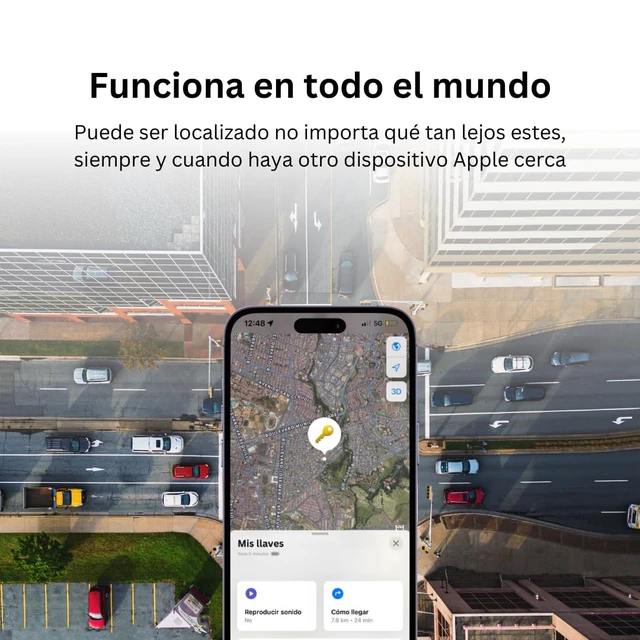 Alt view image 6 of 7 - 2 Pack Key Finder Smart Bluetooth Tracker Item Finder Work with Apple Find My Item Locator Anti-Lost Device for Keys, Bags and More Global Positioning iOS Only (White)
