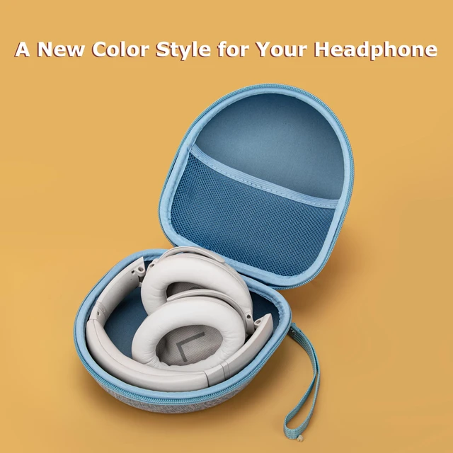 Alt view image 3 of 6 - Universal Headphone Case for Soundcore/KVIDIO/iClever, Light Blue | Compatible with Beats Solo 4/3/Studio Pro/Studio 3/BERIBES/SONY MDR7506/JBL junior 320/ATH M30X Bluetooth Headphones