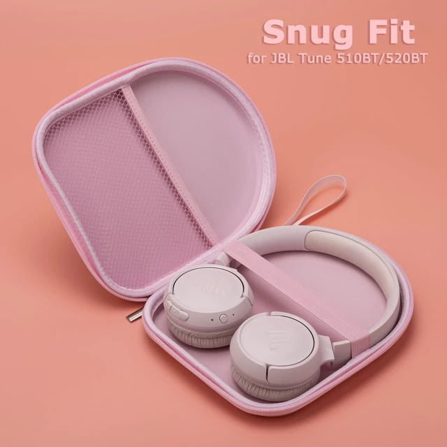 Alt view image 6 of 7 - Case Compatible with JBL Tune 510BT/520BT/500BT, Compatiblewith Sony WH-CH520/510, Compatible with JBL Junior 320, Ultra-Slim Hard Shell Headphone Case for On Ear Headphones (Pink)