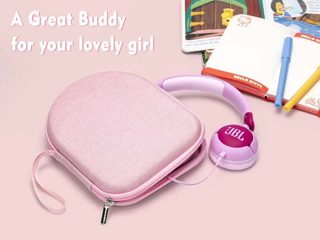 Alt view image 4 of 7 - Case Compatible with JBL Tune 510BT/520BT/500BT, Compatiblewith Sony WH-CH520/510, Compatible with JBL Junior 320, Ultra-Slim Hard Shell Headphone Case for On Ear Headphones (Pink)
