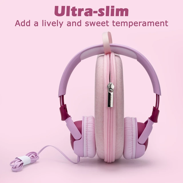 Alt view image 7 of 7 - Case Compatible with JBL Tune 510BT/520BT/500BT, Compatiblewith Sony WH-CH520/510, Compatible with JBL Junior 320, Ultra-Slim Hard Shell Headphone Case for On Ear Headphones (Pink)
