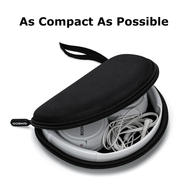 Alt view image 6 of 6 - Compact Protect Case Compatible with Sony ZX Series Wired On-Ear Headphones, MDR-ZX110 / MDR-ZX110AP / MDRZX110NC / MDR-ZX310AP, Hard Shell Travel Carrying Headphone Case (Black-R)