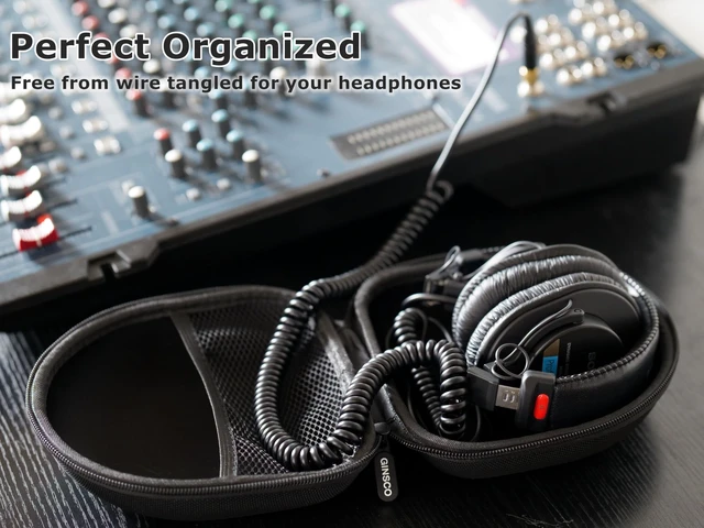 Alt view image 7 of 7 - Universal Headphone Case for Soundcore/TOZO/KVIDIO/iClever, Black | Compatible with Beats Solo 4/3/Studio Pro/Studio 3/BERIBES/SONY MDR7506/JBL junior 320/ATH M30X Bluetooth Headphones