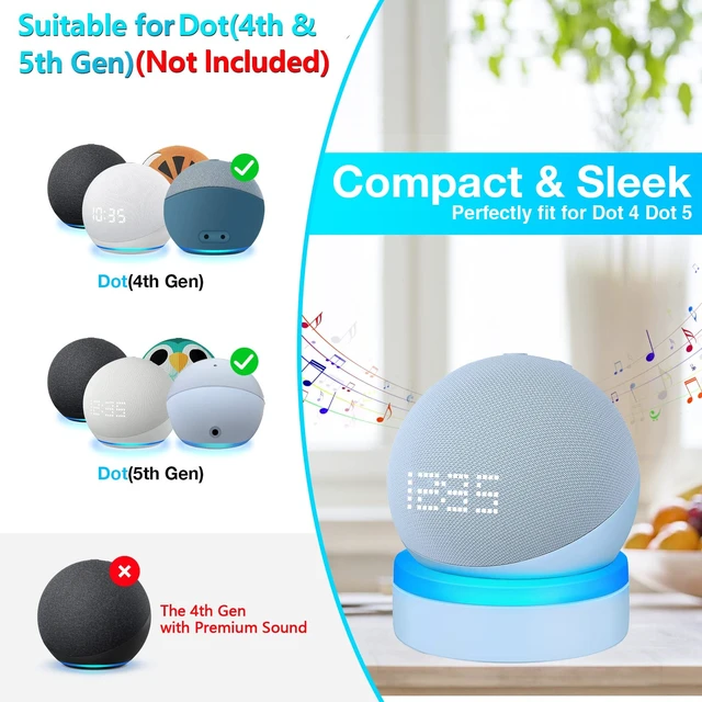 Alt view image 2 of 6 - Table Holder for Echo Dot 5th Gen and 2026 New Model, Cloud Blue
