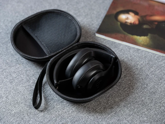 Alt view image 3 of 7 - Hard Shell Headphone Case Compatible with Skullcandy/Soundcore/Beats/Sony MDR7506/BERIBES/KVIDIO/TOZO Foldable Wireless/Wired Over-Ear Headphones, Travel Carrying Headset Case (Black)