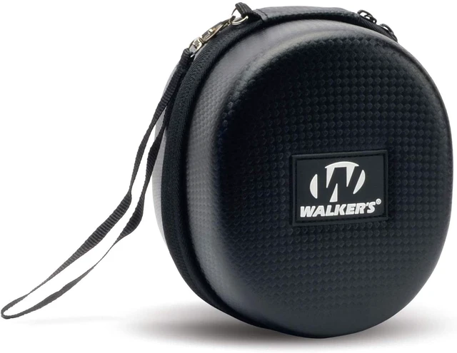 Alt view image 2 of 7 - Muff Protective Case | Weather-Resistant Durable Shockproof Dustproof EVA Carbon Finish Hunting Range Shooting Earmuff Carrying Case, Nylon Lanyard