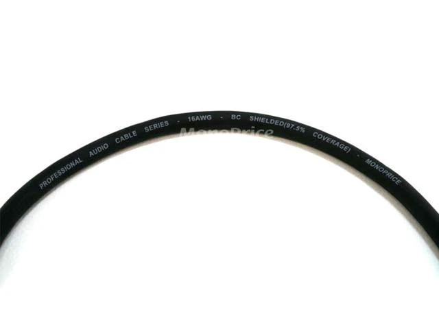 Alt view image 3 of 3 - XLR Male to XLR Female Cable - for Microphone, Gold Plated, 16AWG, 10 Feet, Black - Premier Series