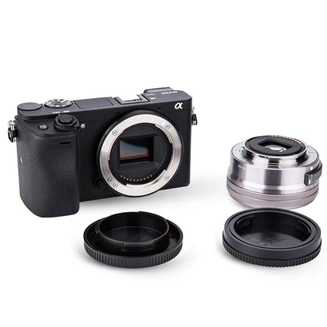Alt view image 3 of 7 - 2-Pack E-Mount Body Cap & Rear Lens Cover Kit for Sony Cameras & Lenses | for Sony A6700 A6600 A6500 A6400 A6300 A6100 ZV-E10 II ZV-E1 A7 A7II A7III A7IV A7V A7R A7RII A7RIII A7RIV A7RV A7RVI & More