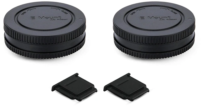 Main image of 2-Pack E-Mount Body Cap & Rear Lens Cover Kit for Sony Cameras & Lenses | for Sony A6700 A6600 A6500 A6400 A6300 A6100 ZV-E10 II ZV-E1 A7 A7II A7III A7IV A7V A7R A7RII A7RIII A7RIV A7RV A7RVI & More