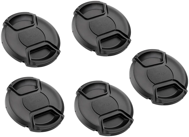 Main image of (5 Pcs Bundle) 55MM Front Lens Filter Snap On Pinch Cap, 55mm Lens Cap, 55 mm Protector Cover for DSLR SLR Camera Lense