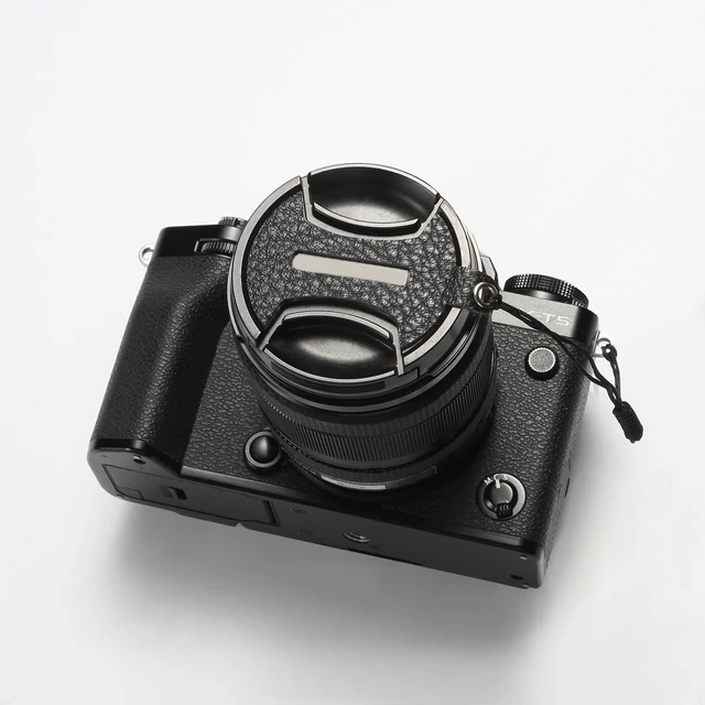 Alt view image 5 of 5 - Lens Cap Leash for Fujifilm Camera Lens Cover Leather Anti-Loss Retaining Strap with 3M Adhesive FitsØ43/49/52/58mm Lens Cap (Ø43mm)