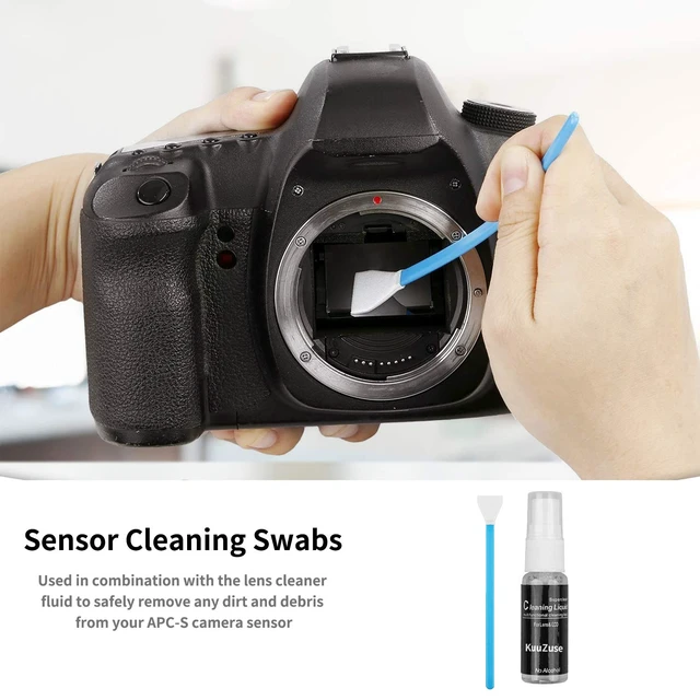 Alt view image 2 of 6 - Professional DSLR Camera Cleaning Kit with APS-C Cleaning Swabs, Microfiber Cloths, Camera Cleaning Pen, for Camera Lens, Optical Lens and Digital SLR Cameras.