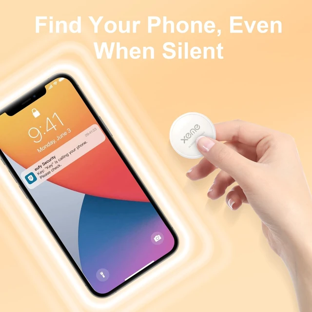 Alt view image 4 of 7 - Key Finder, Bluetooth Tracker Locator Pairs with Apple Find My (iOS only), Item Locator Smart Tracker Tag for Keys/Luggage/Wallet, etc. (WHITE-1PCS)