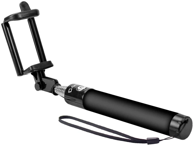 Main image of Selfie Stick Extendable Adjustable, for All Smartphones iPhones, Samsung Galaxy, Google Pixel, Go Pro and Cameras - Black