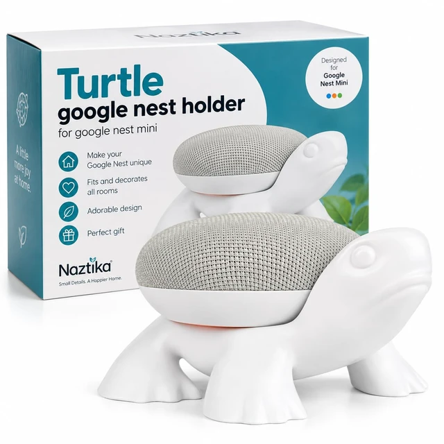 Alt view image 2 of 7 - Turtle Google Home Holder Stand, Google Home mini and Google-nest mini Decorative Turtle Stand Holder Mount, Accessories for Google Home Mini, Google Speaker, Protective Stand for Google Home Mini