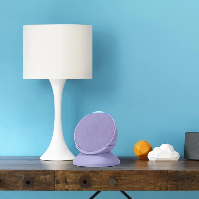 Alt view image 3 of 6 - Stand for Echo Pop - Desktop Holder Mount,Built-in Cable Management,Lavender Bloom