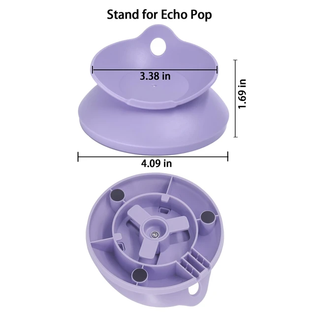 Alt view image 5 of 6 - Stand for Echo Pop - Desktop Holder Mount,Built-in Cable Management,Lavender Bloom