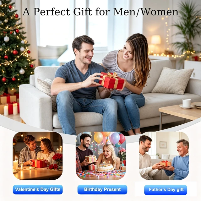 Alt view image 4 of 7 - Gifts for Men Women, Cell Phone Stand with Wireless Bluetooth Speaker and Colorful LED Lights, 4-in-1 Multifunctional Phone Holder Support Fast Charging, Adjustable Desktop Stand, Best Gifts