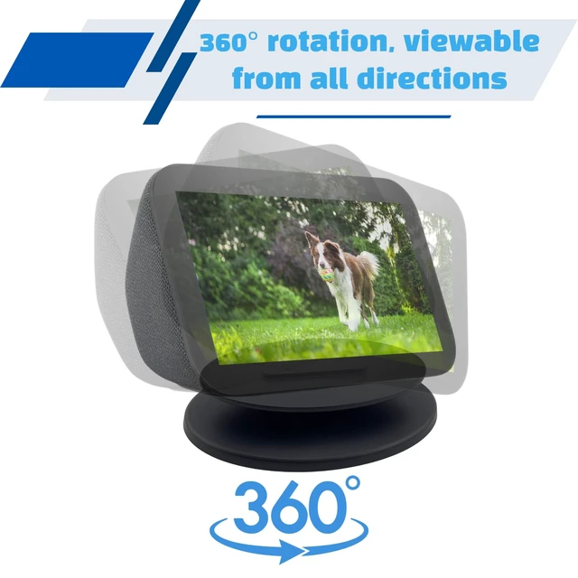 Alt view image 4 of 7 - Smart Display Stand for Show 5 & Show 8 (1st Gen & 2nd Gen) - Adjustable Magnetic Stand Mount with 360 Degree Rotation, Tilt Function and Anti-Slip Base, Compatible with iPhone Models (Black)