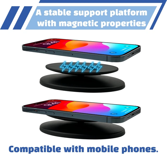 Alt view image 6 of 7 - Smart Display Stand for Show 5 & Show 8 (1st Gen & 2nd Gen) - Adjustable Magnetic Stand Mount with 360 Degree Rotation, Tilt Function and Anti-Slip Base, Compatible with iPhone Models (Black)