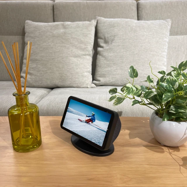 Alt view image 7 of 7 - Smart Display Stand for Show 5 & Show 8 (1st Gen & 2nd Gen) - Adjustable Magnetic Stand Mount with 360 Degree Rotation, Tilt Function and Anti-Slip Base, Compatible with iPhone Models (Black)