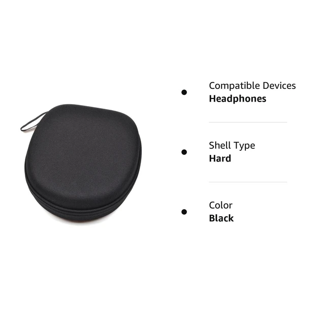 Alt view image 7 of 7 - Hard Shell Carrying Headphones Case, Headset Travel Bag for JBL/Sony/Anker/BERIBES/KVIDIO Wireless On-Ear Headphones